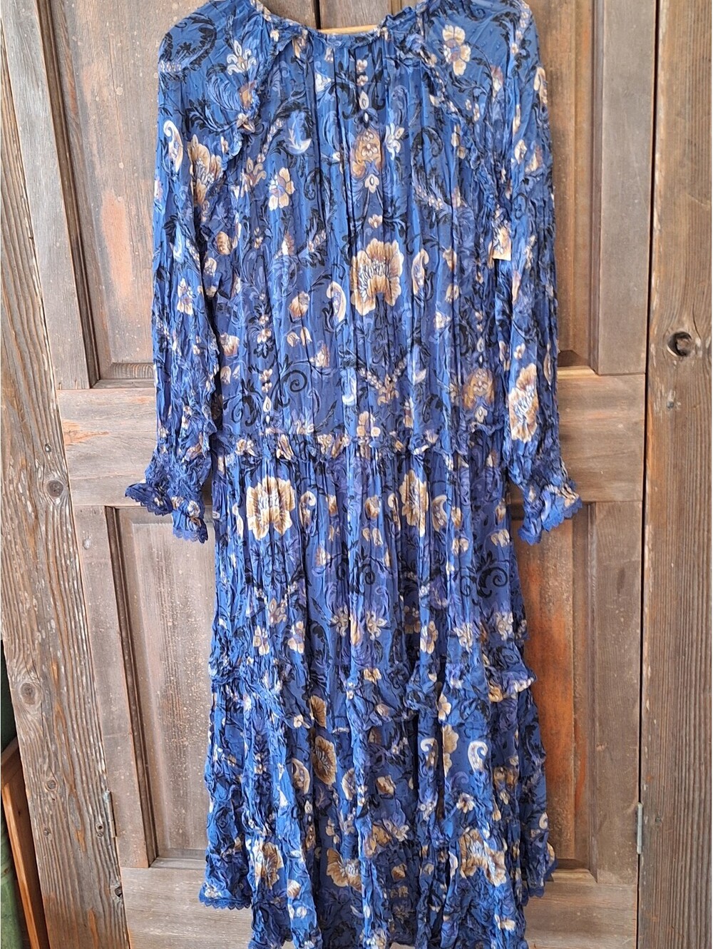 Spell and the Gypsy maxi dress, boho, tiered, lace. Aurora, Large.